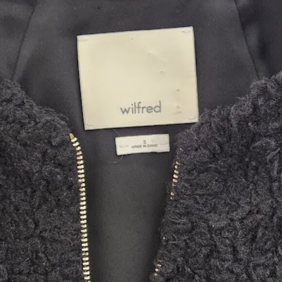 Wilfred Women's Chatou Vest Sherpa Faux Fur Full Zip Jacket Size Small - Picture 5 of 5